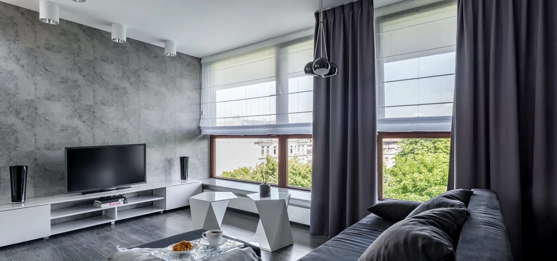 Sypialnia z roletami Dekro