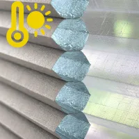 Tkanina Plaster Miodu Termo WB 208 Szampański Szary + Firana